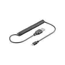 Goobay 62334 Cavo Micro USB di Ricarica E Sincronizzazione, Spirale (N1W)