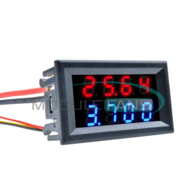 DC 100V 10A Voltmeter Ammeter Blue Red LED Amp Dual Digital Volt Meter Gauge E - Foto 6