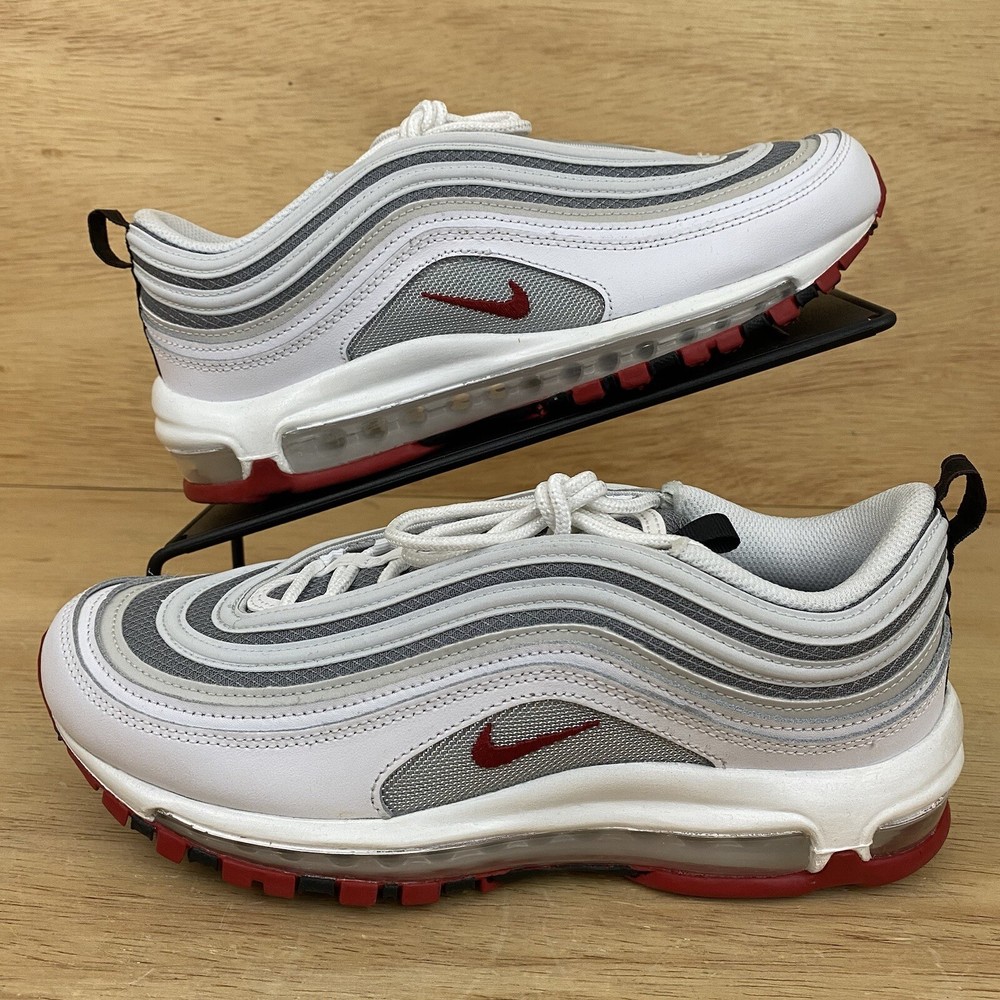Nike Air Max 97 OG White Bullet Mens Size 6 White Red Silver New Sneakers