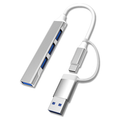 Type C to USB 3.0 Hub 4 Ports 4-in-1 Docking Station Ultra Slim USB R4T7