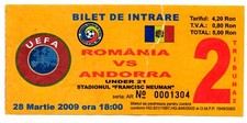 Ticket Romania - Andorra 28.03.2009 U21
