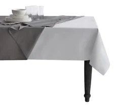 (2 Pack) BED BATH & BEYOND VINYL TABLE PAD OBLONG 52 x 70 Cut To Fit WHITE