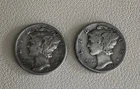 (2) 1942 P & D Mercury Dimes 90% SILVER  Free Shipping
