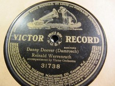 1909 KIPLING DANNY DEEVER Walter Damrosch REINALD WERRENRATH bar VICTOR 31738