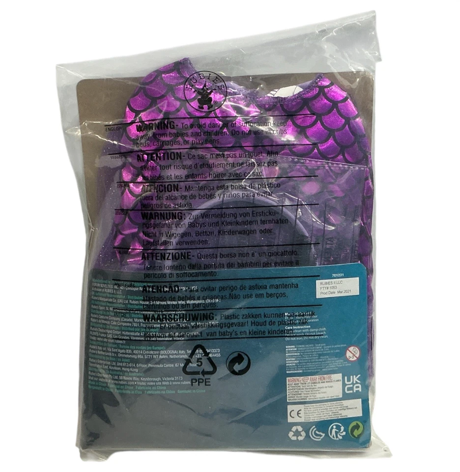 Vestido de Sirena y Tocado Niño Juego Conjunto Disfraz M (8/10) Foto 2 de 2