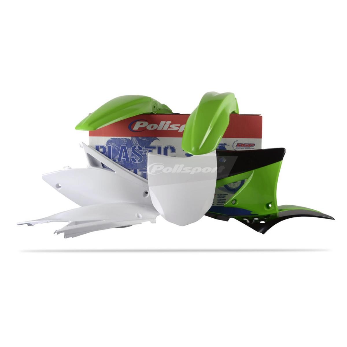 Polisport Plastic Kit Fits Kawasaki KX 450F 09-11 Green/White/Black