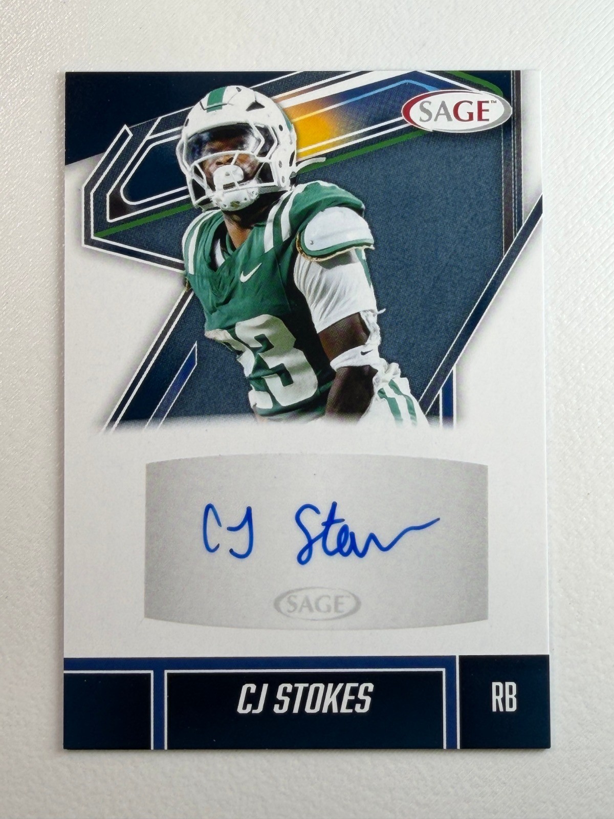 2025 Sage Football - Blue CJ Stokes Auto Charlotte