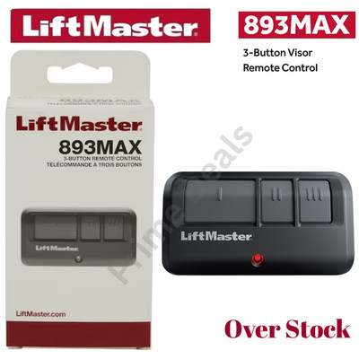 LiftMaster 893Max Security+ 2.0 3-Button Door Operator Remote Control with Visor