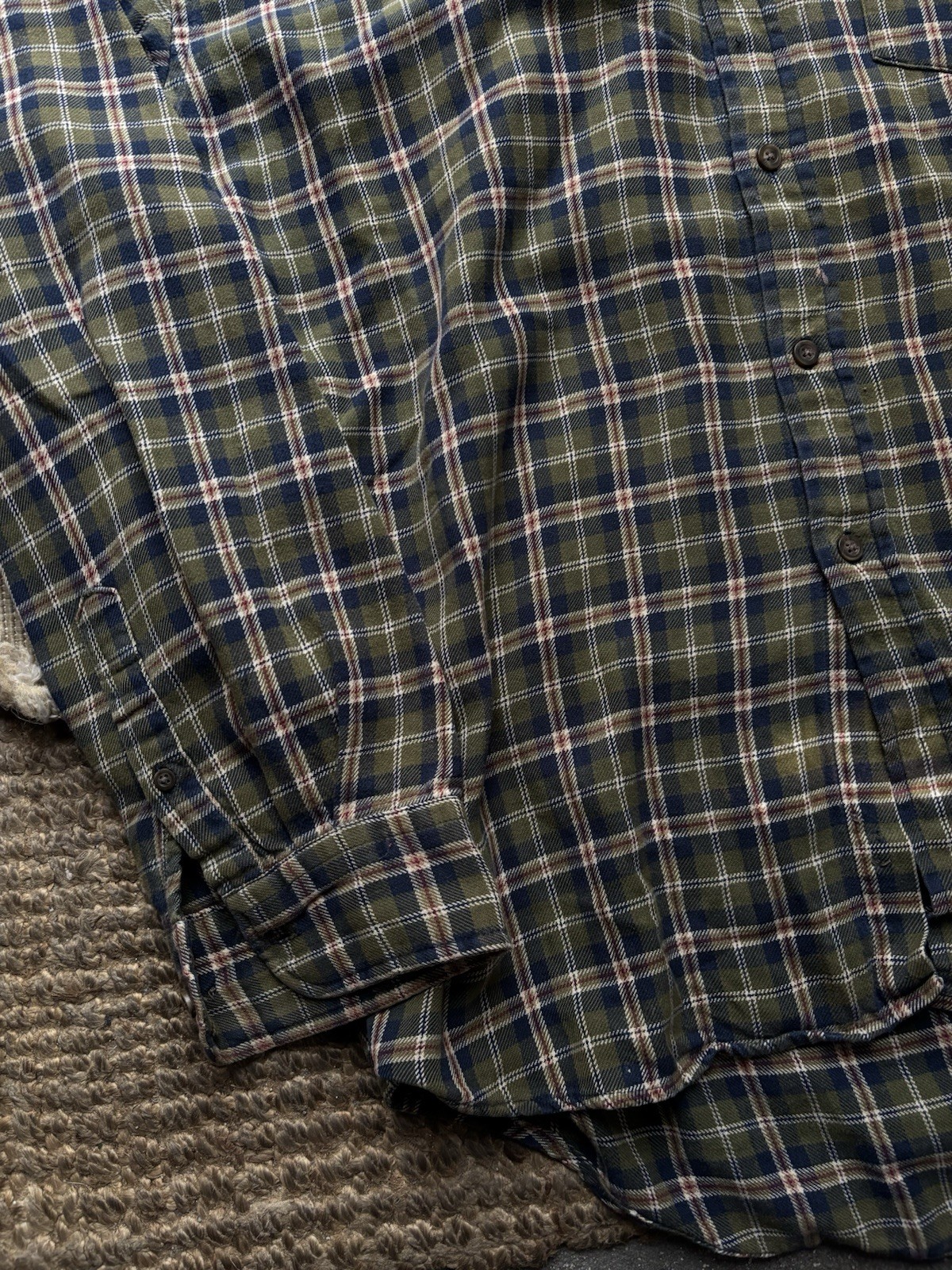 Vintage Gap Plaid Pattern Button Down Cotton Flan… - image 2