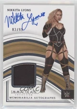2023 Panini Immaculate WWE Memorabilia Auto /99 Nikkita Lyons #MA-NKL Auto