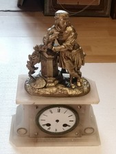 pendule ancienne bronze, Régule, Et Albatre 