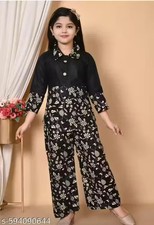 Traditional Girls Printed Kurta Palazzo Set Trendy Rayon Kurti For Festival