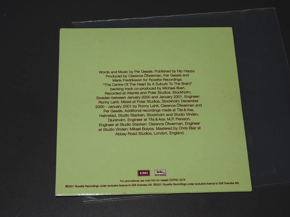 ROXETTE - THE CENTRE OF THE HEART (AUTOGRAMM, SIGNED) / PROMO-MAXI-CD (MINT-) - Bild 4 von 4