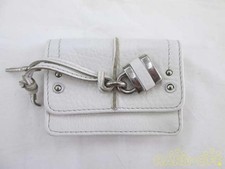 Chloe Wht Leather Cadena Pass Case