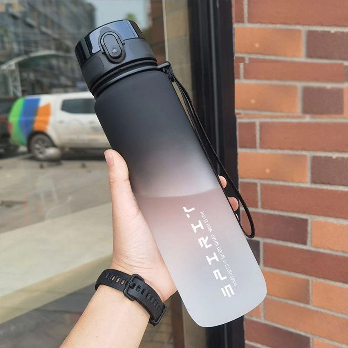 Sports Gradient Drinking Water Bottle- 600ml/750ml/1000ml Capacity For Outdoor
