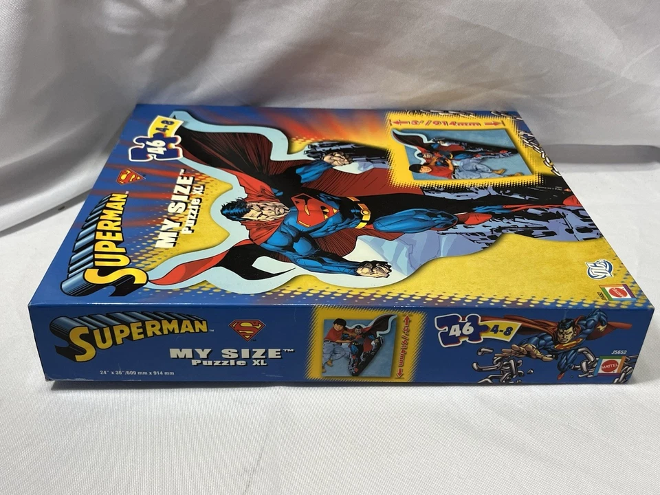 "Rompecabezas Superman My Size XL 2005 Mattel DC NUEVO sellado de fábrica 3 pies 36""" Foto 3 de 4