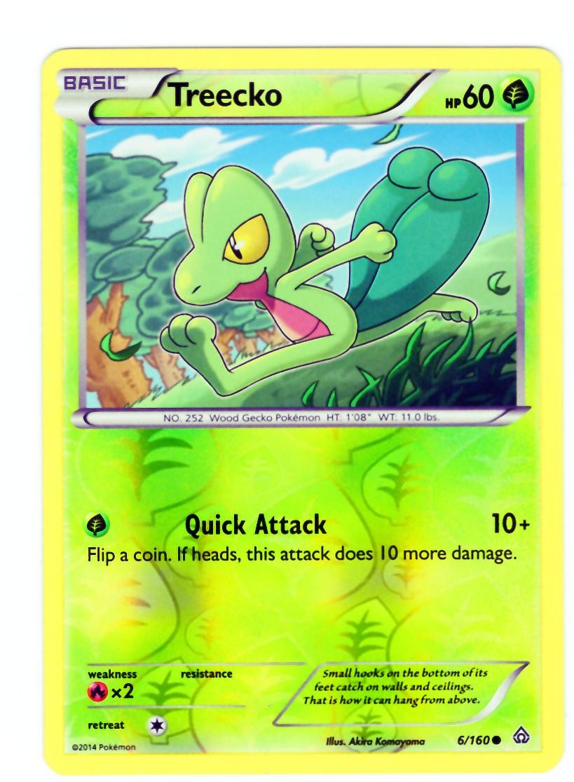 Treecko 6/160 Common Primal Clash Pokemon Reverse Holo Lightly Played