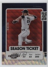 2021 Panini Contenders Season Ticket Optic Red Wave Prizm Shane Bieber #20 03rx