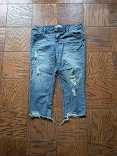 We The Free Free People Frayed Raw Hem Distressed Skinny Jeans Festival Sz 29