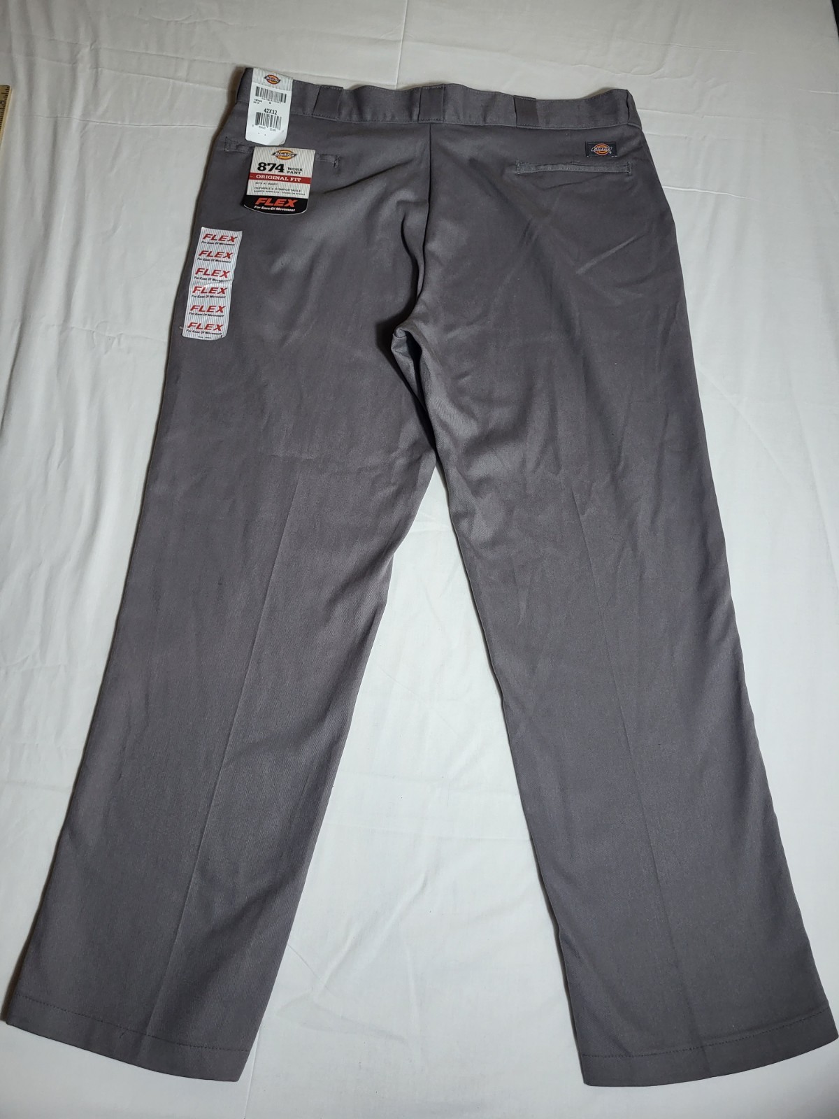 Dickies 874 Flex Work Pants Mens 42x32 Gray Original Fit NWT image 6