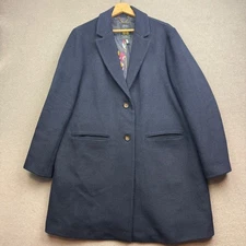 JOULES Coat Women UK 18 Navy Costello Classic Long Country Covert Races Duchess
