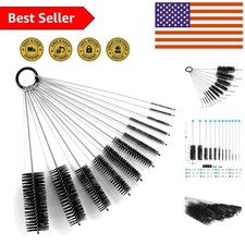 Durable Nylon Cleaning Brush Set - 12 Flexible Brushes for Hard-to- Areas