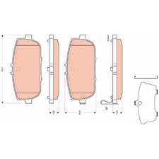 Satz Bremsbeläge Bremsklötze hinten für Mazda MX-5 3 NC 4 ND RF id80532