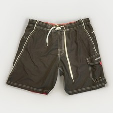 Speedo Black Board Shorts Mesh Lined Mens L Swim Trunks Swimwear  1C06