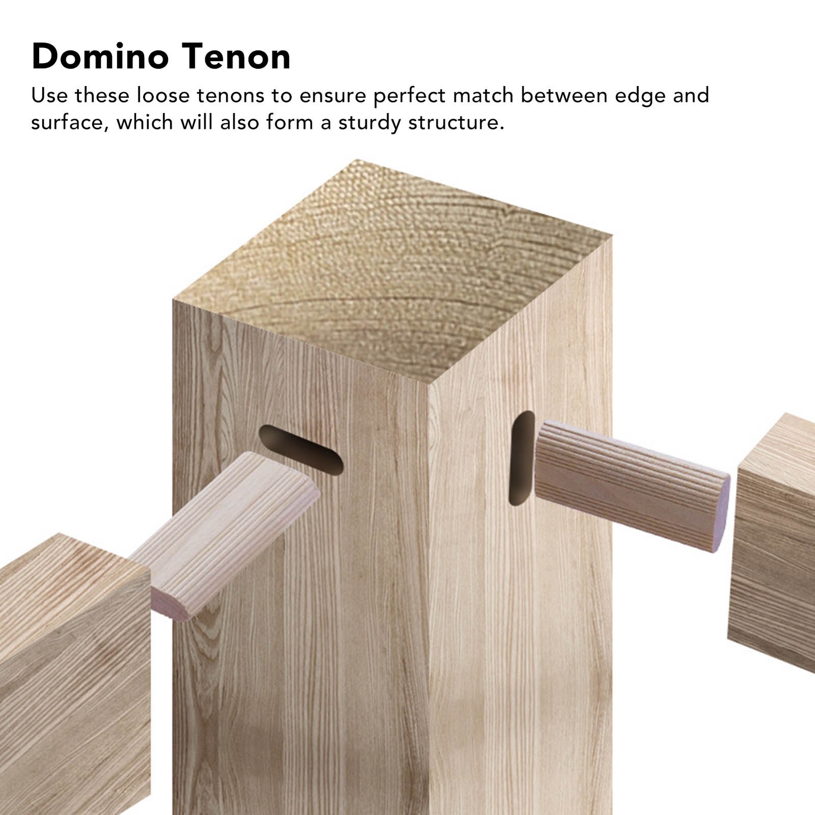 50Pcs Domino Tenon Beech Wood 8x40mm Loose Tenons Woodworking Accessory For