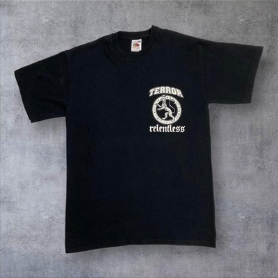 Terror ''Relentless'' Grafik Spellout Heavy Hardcore Punk Band T-Shirt Small