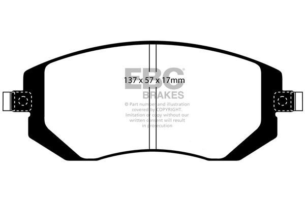 Ebc Brakes Bremsbelagsatz, Scheibenbremse DP1661 Passend FüR Subaru-image