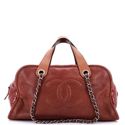 Chanel In the Mix Timeless Bowler Bag Iridescent Calfskin and Quilted Glazed