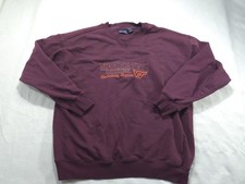 Virginia Tech Hokies Sweatshirt XL Crable Sportswear Vintage Maroon Embroidered