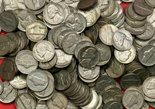 Jefferson Nickels Roll Lot of 40 Old Coins Dated 1939-1964