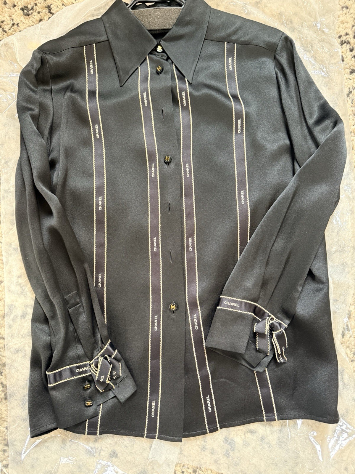 Chanel Silk Blouse Very rare Vintage