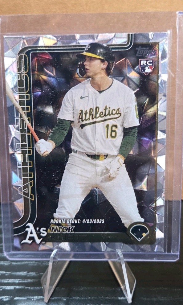 2025 Topps Update Series Nick Kurtz #US197 Silver Crackle RC