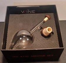 Wine Savant Bohemia Crystal Glass 5oz Aerator Bottle Pourer Red / White       -X