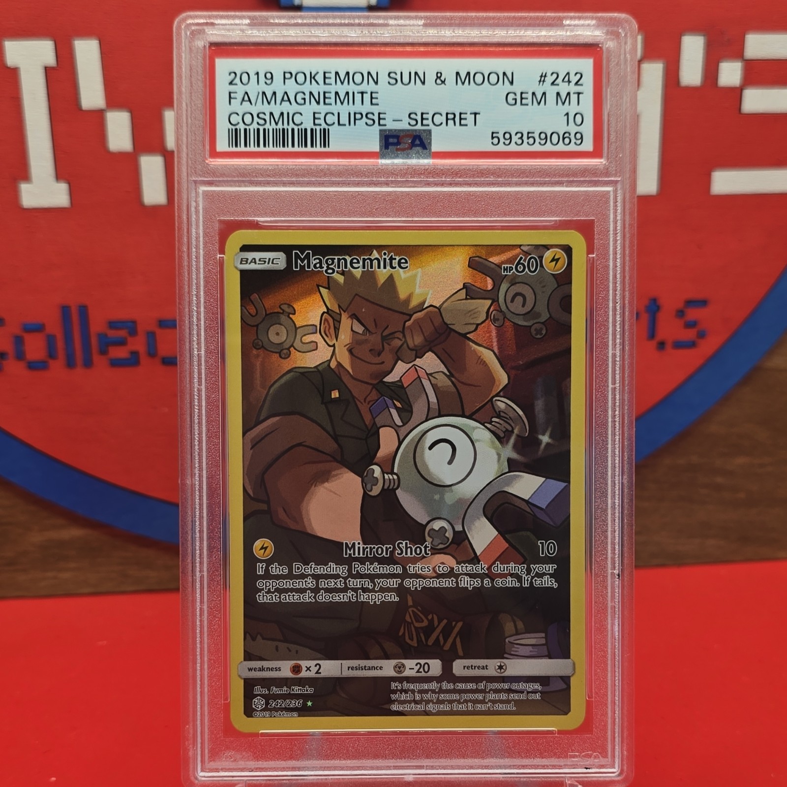 Magnemite 242 Cosmic Eclipse Secret 2019 Pokemon Sun & Moon PSA 10