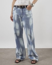 River Island Womens Straight Leg Jeans Blue High Rise Relaxed Trousers Bottoms