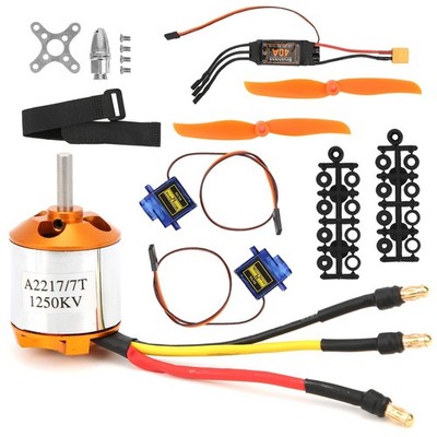 2217 KV1250 Brushless Motor 40A ESC Motor SG90 9g Servo Parameters 8060 Prope...