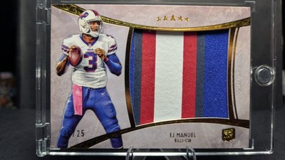 2013 Topps Five Star #FSJJR-EJM EJ Manuel RC (7) Clr.Jumbo Jerseys Gold SP/25