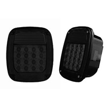 Smoked Square Rear Combination Tail Lights Lamps Assembly Replacement for 197...