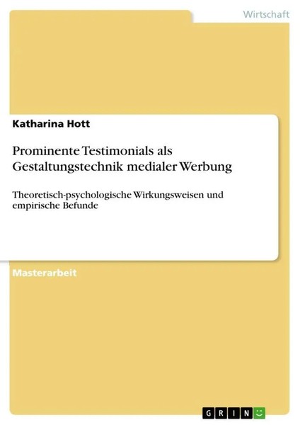 Katharina Hott | Prominente Testimonials Als Gestaltungstechnik Medialer Werbung-image