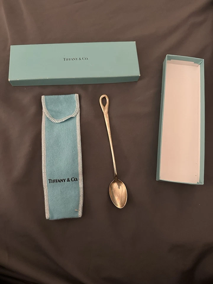 Cuchara lágrima de plata esterlina Tiffany & Co Elsa Peretti 1984 con caja y bolsa Foto 3 de 4