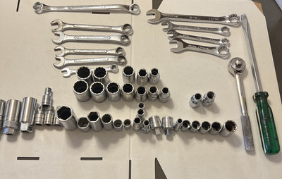Lot Of 51 Assorted SK Tools - Wrenches, Sockets, Ratchets, Screwdriver - USA VTG