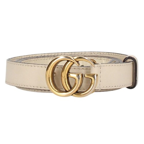Used Gucci Belt Size:85 409417 GG Marmont Double G Buckle Leather Narrow Belt