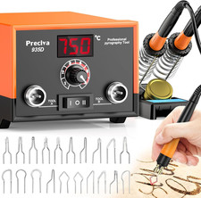 Preciva 935D Dual Pen Wood Burning Kit with Digital Display Wood Burning Tool wi