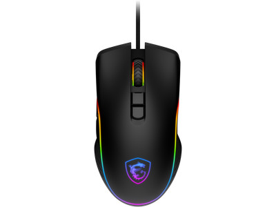 MSI Forge GM300 Lightweight Gaming Mouse - USB, RGB, Adjustable up to 7200 DPI -