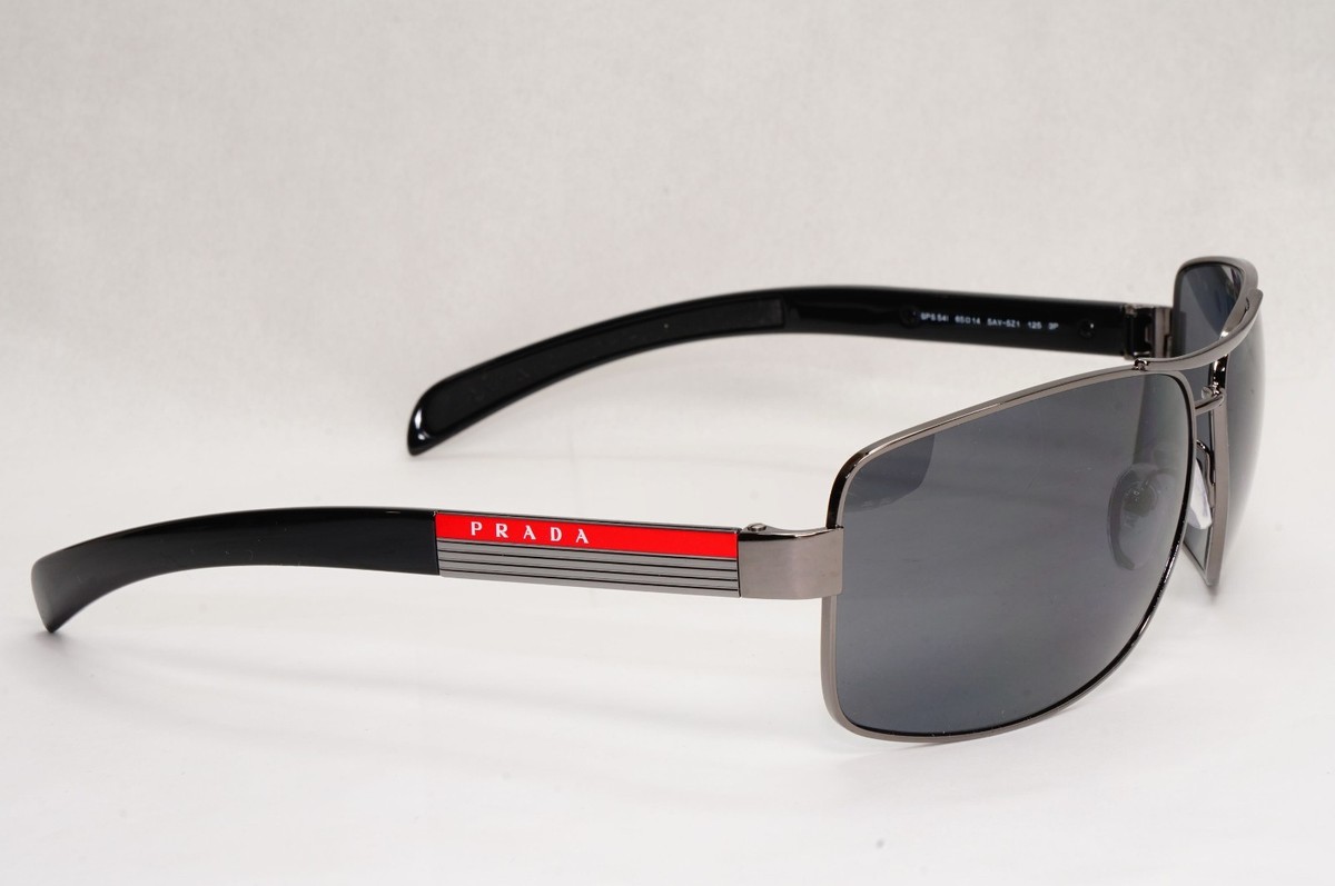 Prada Sunglasses OPS 54IS (Polar Dark Grey Mirror WA) - BRAND NEW Prada Linea Rossa PS 54IS Rectangular Sunglasses For Men main image 2