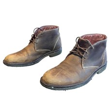 Johnston & Murphy Mens 8.5M Brown Leather Chukka Boots L18 Made in USA
